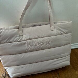 Rare Beauty Pink Peach NEW Puffy Traveler Tote